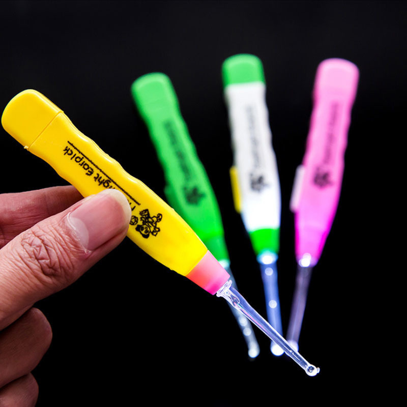 Set de bețișoare pentru urechi cu lumină pentru copii și adulți – instrument de îndepărtare a cerumenului