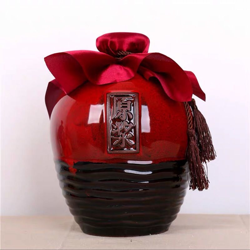 Vas ceramic pentru vin cu capac, recipient din lut sigilat pentru uz casnic, recipient gol, stil antic, 12,5 kg