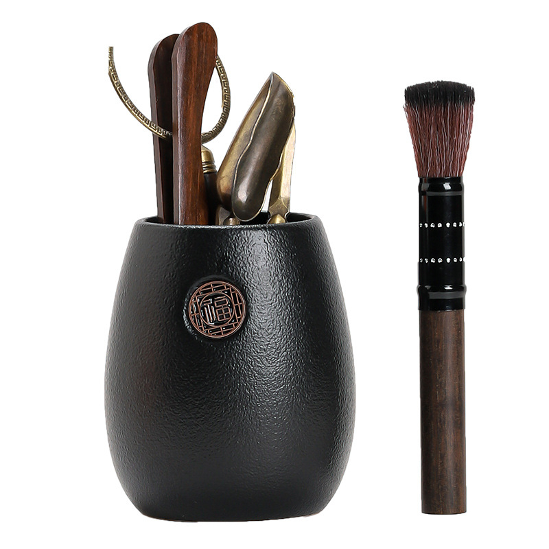 Set ceramic pentru ceremonia ceaiului – șase unelte de ceai, ansamblu pentru prepararea ceaiului, stil luxos discret