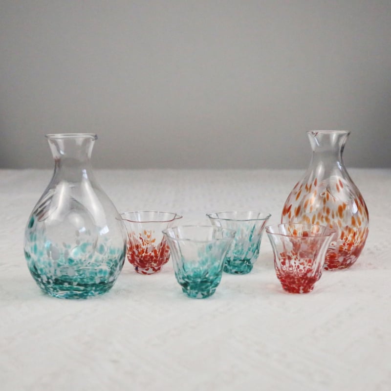 Set de sake în stil japonez, cu o decantă și două pahare, sticlă de cristal, pentru uz casnic, cadou de nuntă sau de ziua de naștere