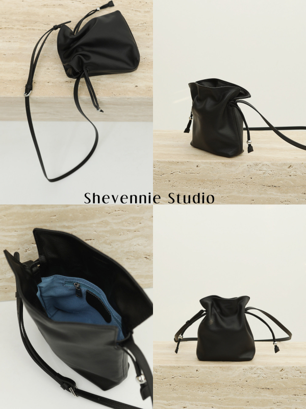 Ženska bucket torba s vezicom, mala, od prave kože, s jednom naramenicom i mogućnošću nošenja kao crossbody, gradski minimalistički stil, 2026
