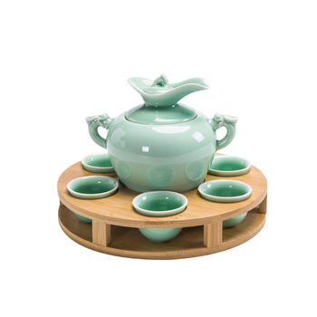 Set ceramic de încălzire a vinului în stil chinezesc pentru uz casnic, cană de vin tradițională și pahare de licor