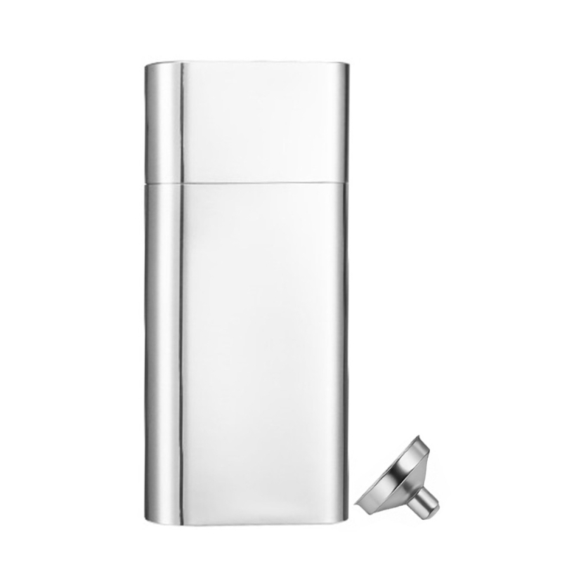 Tub din oțel inoxidabil pentru țigari și flacon de vin de 2 oz — set de cadou portabil pentru exterior