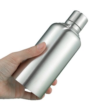 Sticlă din oțel inoxidabil 304 pentru exterior, în formă de sticlă pentru băuturi alcoolice, goală, 0,5 kg, portabil