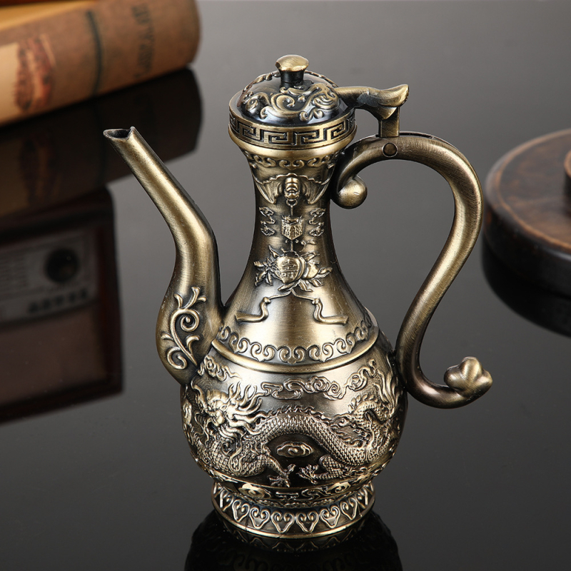 Set de bar în stil chinezesc Dragon și Phoenix, cu patru pahare și o carafă de vin – lux ușor retro pentru decorul casei
