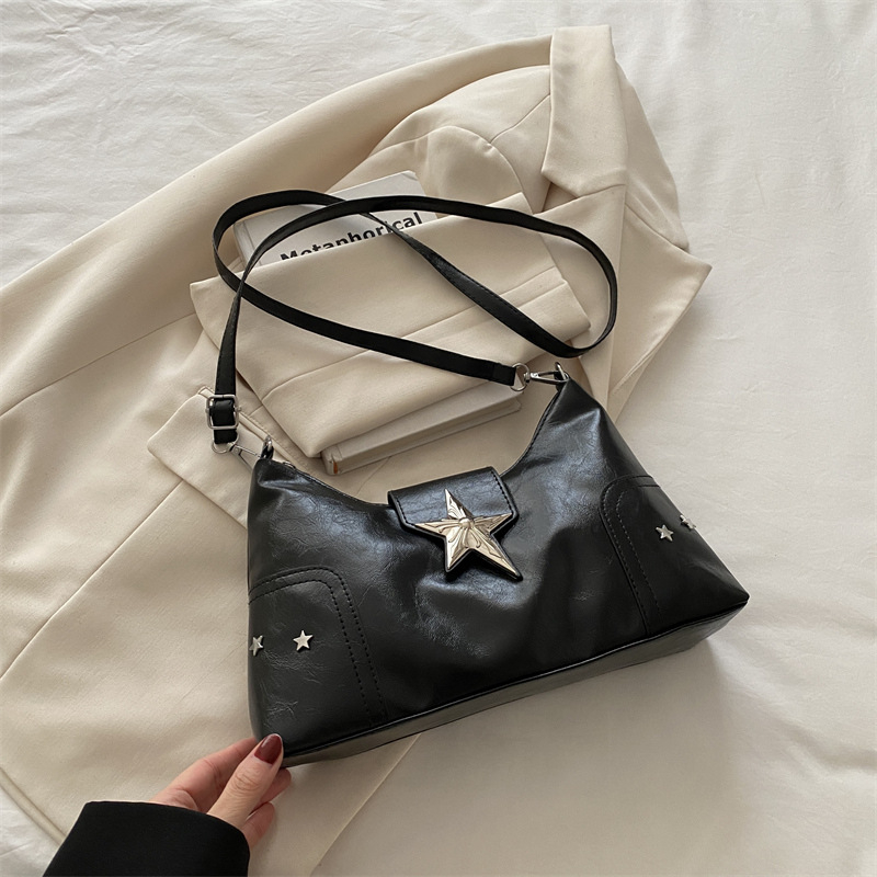 Ženska torbica s polumjesečnim oblikom, moderan nišni dizajn, proljeće 2025, svakodnevna crossbody torba