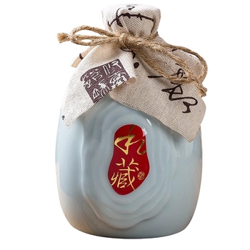 Jingdezhen Colecție Privată: Set de sticle ceramice goale pentru băuturi, 0,5 kg, Cutie cadou clasică, Accesorii de vin sigilate pentru uz casnic