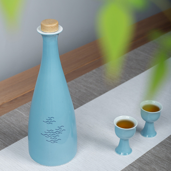 Sticlă ceramică pentru băuturi, 500 ml, design creativ, sticla goală