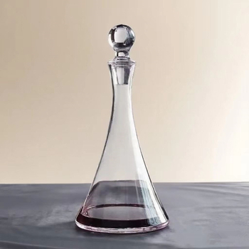 Decantator Iceberg pentru vin roșu - sticlă cristal, corp bombat, set de vin pentru uz casnic cu capac, luxos, de înaltă calitate