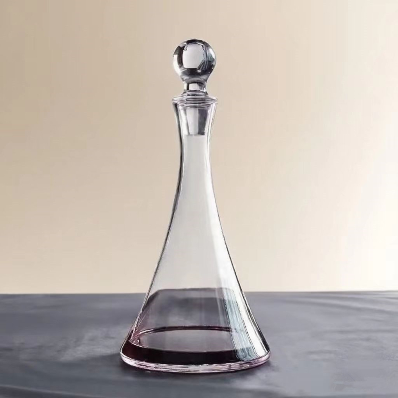 Decantator Iceberg pentru vin roșu - sticlă cristal, corp bombat, set de vin pentru uz casnic cu capac, luxos, de înaltă calitate
