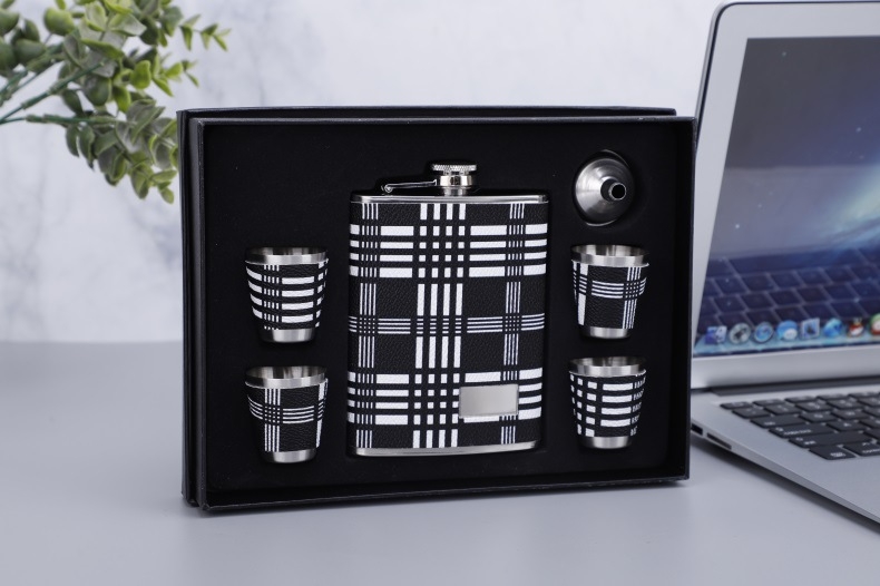 Flască retro din oțel inoxidabil 304, pentru exterior, compactă și portabilă