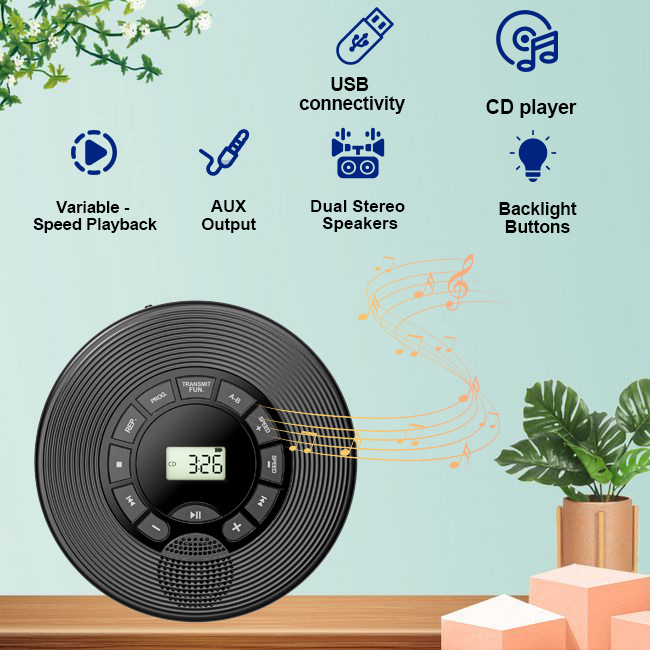 Bluetooth CD плеър Walkman, MP3 плеър и компактно учебно устройство