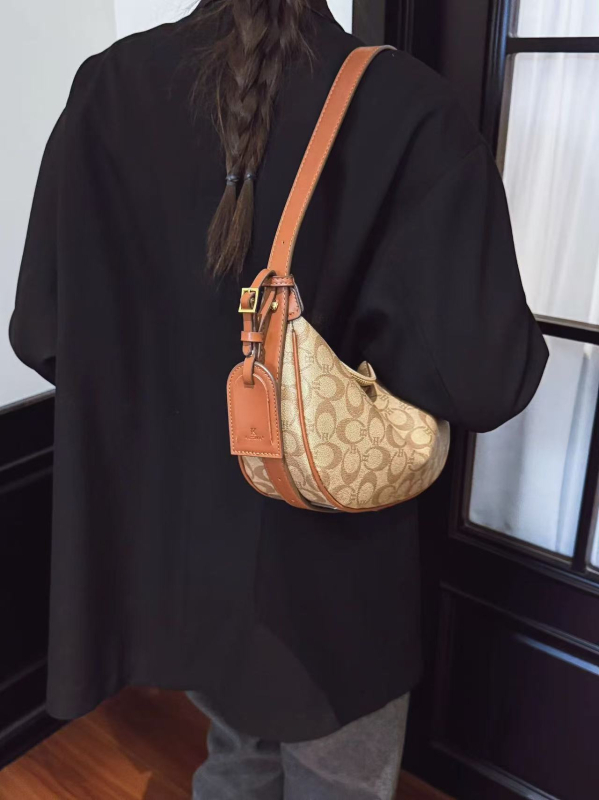 Polumjesečna retro torba za jesen-zimu, ženska crossbody torba visoke kvalitete