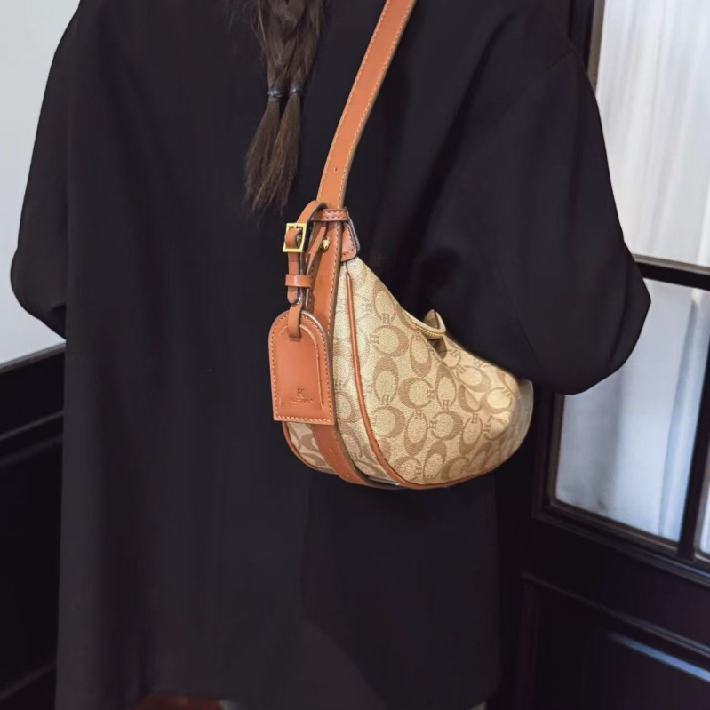 Polumjesečna retro torba za jesen-zimu, ženska crossbody torba visoke kvalitete