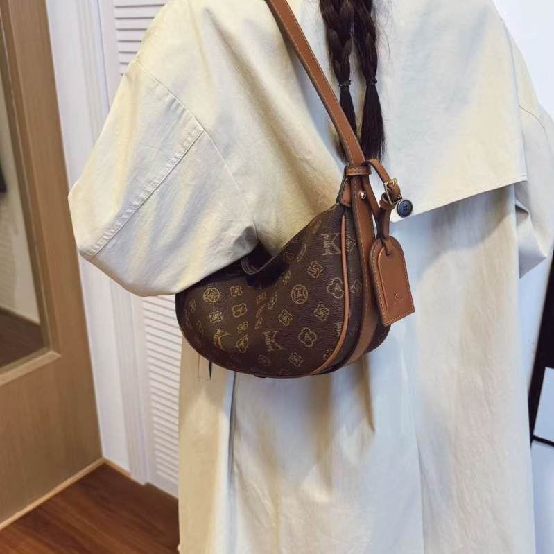 Polumjesečna retro torba za jesen-zimu, ženska crossbody torba visoke kvalitete