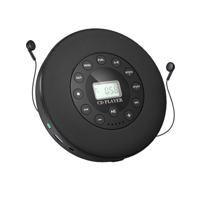 Портативен CD плеър с функция за учене и повторение, USB възпроизвеждане на музика и радио