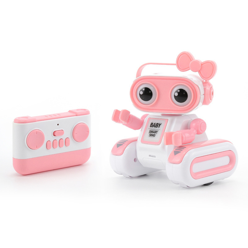 Robot s velikom glavom koji se rotira, zvuk i svjetlo, edukativna igračka za djecu s mogućnošću snimanja