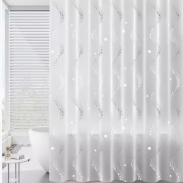 Cortină EVA semitransparentă pentru baie, separator de duș și cortină de intimitate, cu cârlige, pentru copii