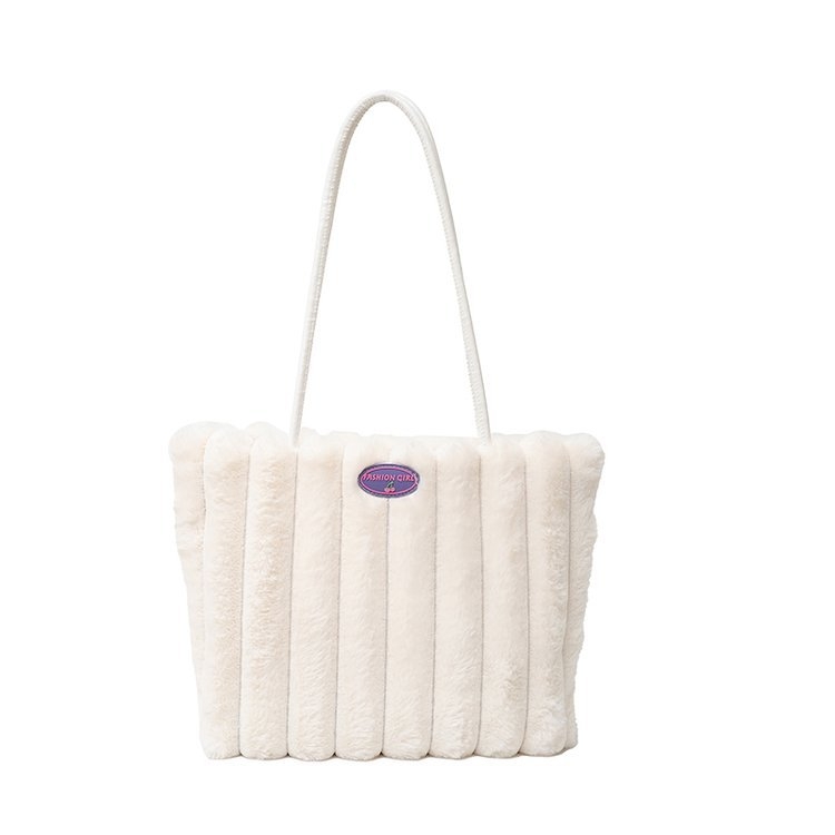 Pluš tote torba s velikim kapacitetom, ženska torba pod pazuhom, gradski casual stil 2024