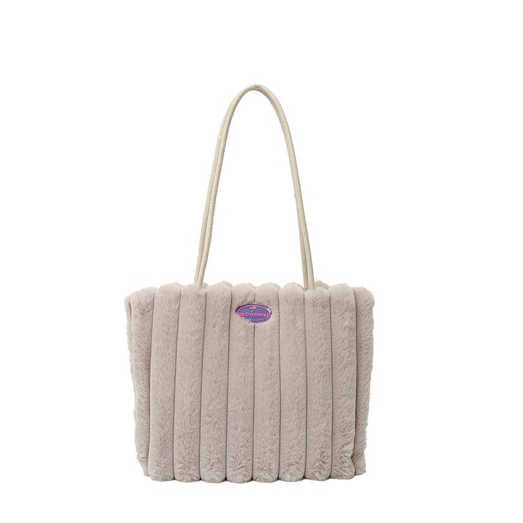 Pluš tote torba s velikim kapacitetom, ženska torba pod pazuhom, gradski casual stil 2024