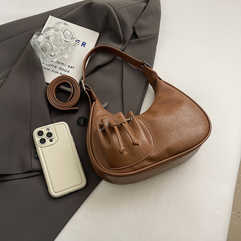 Francuska nišna moda za žene — Crescent torba za pazuh, elegantna crossbody torba od PU, gradski stil