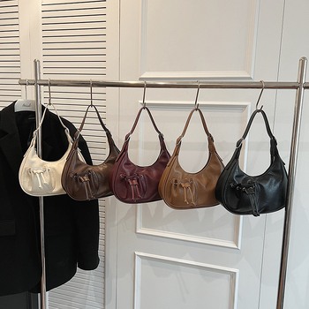 Francuska nišna moda za žene — Crescent torba za pazuh, elegantna crossbody torba od PU, gradski stil