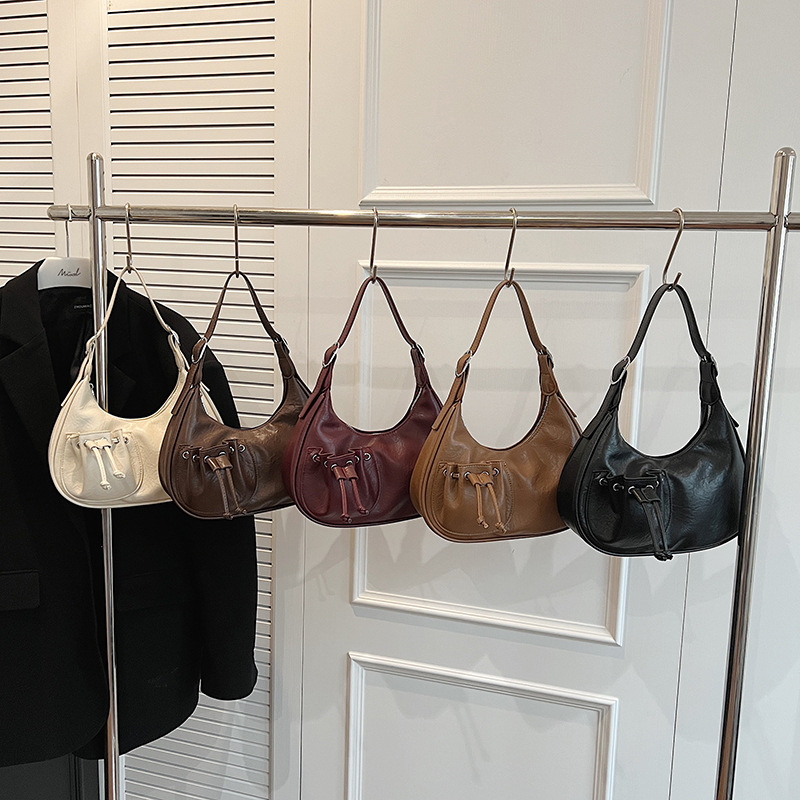 Francuska nišna moda za žene — Crescent torba za pazuh, elegantna crossbody torba od PU, gradski stil