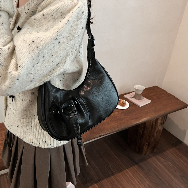 Francuska nišna moda za žene — Crescent torba za pazuh, elegantna crossbody torba od PU, gradski stil