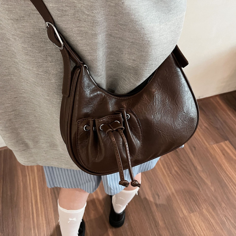Francuska nišna moda za žene — Crescent torba za pazuh, elegantna crossbody torba od PU, gradski stil