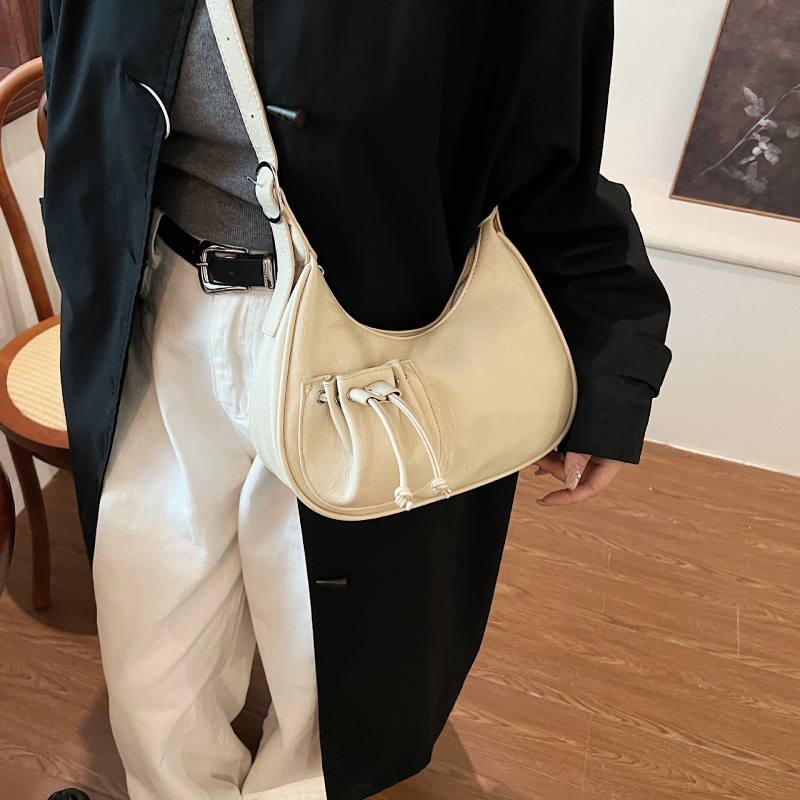 Francuska nišna moda za žene — Crescent torba za pazuh, elegantna crossbody torba od PU, gradski stil
