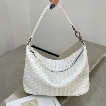 Ženska torba u novom stilu, ručno pletena, polumjesnat oblik, preko ramena ili crossbody, visoke kvalitete, svestrana modna torba