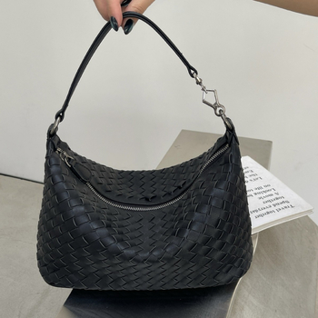 Ženska torba u novom stilu, ručno pletena, polumjesnat oblik, preko ramena ili crossbody, visoke kvalitete, svestrana modna torba