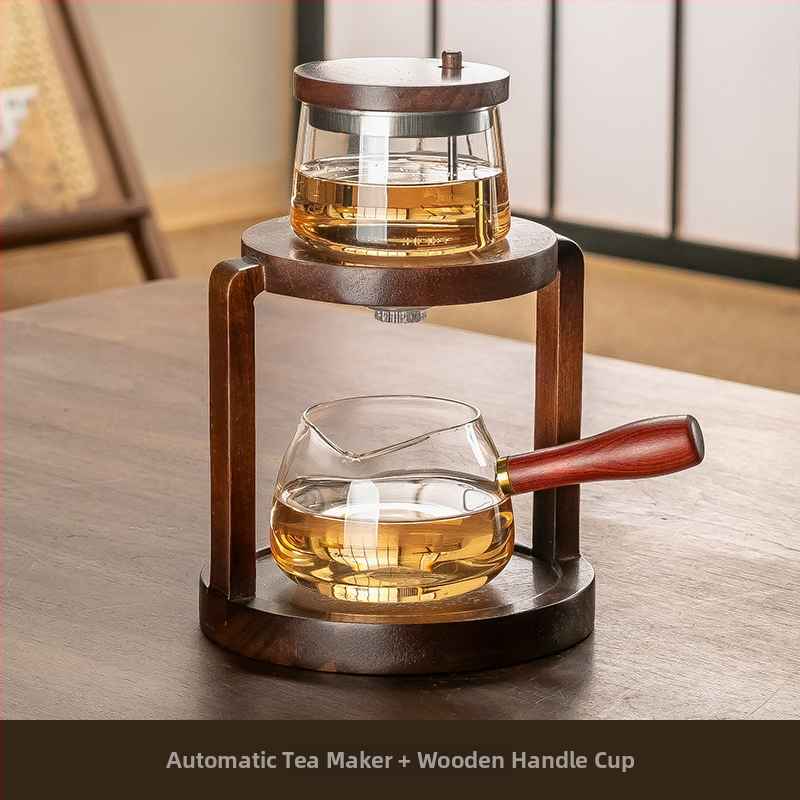 Set Gongfu din sticlă, ceainic cu presare, pentru casă și birou, 3–5 porții