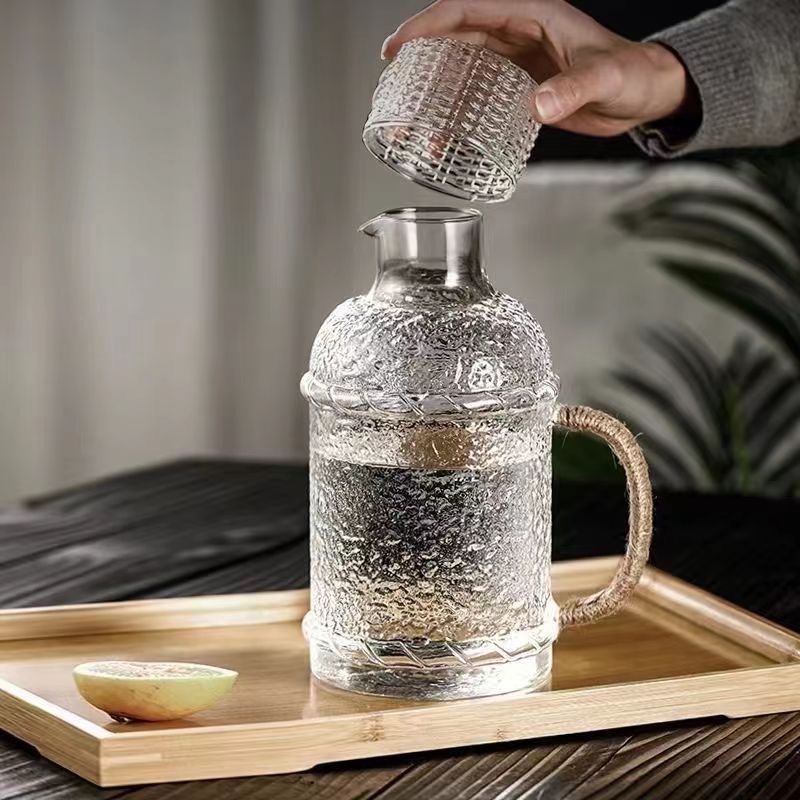 Ceainic pentru apă rece, textură ciocănită vintage, capacitate mare, pentru sucuri, ceai și băuturi – utilizare casnică