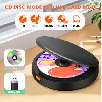 CDP-3030 мини CD плеър с USB, MP3/CD възпроизвеждане, преносим диск плеър с функция за повторение