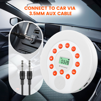 CDP-3030 мини CD плеър с USB, MP3/CD възпроизвеждане, преносим диск плеър с функция за повторение
