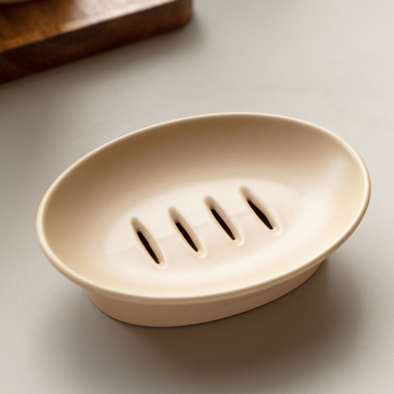 Suport ceramic pentru săpun, cu drenaj, dublu nivel, pentru uz casnic, baie — raft de depozitare