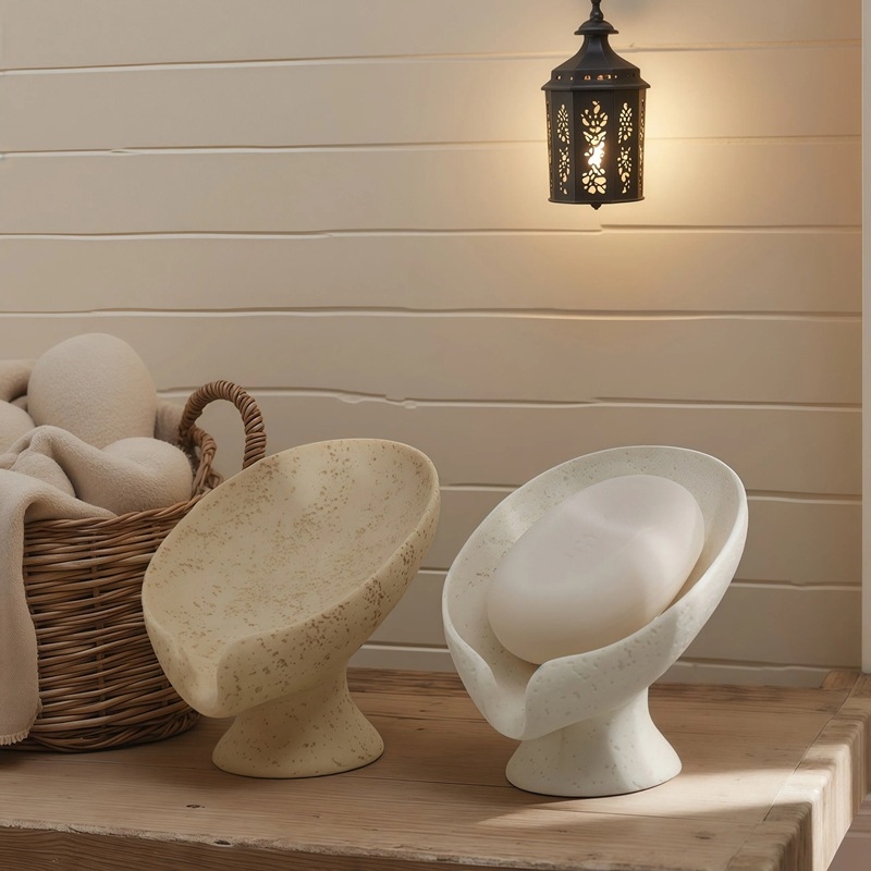 Săpun cu design frunză de lotus, suport și raft de depozitare pentru săpun, cutie de drenaj pentru uz casnic, farfuriu pentru săpun, cutie de săpun de lux