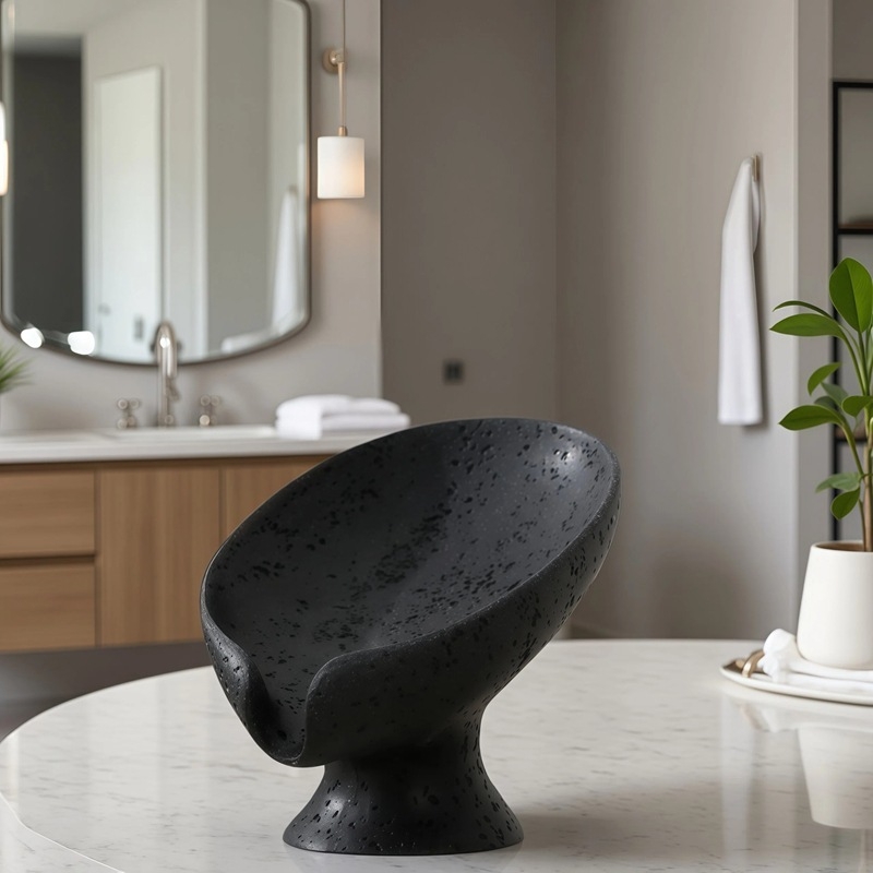 Săpun cu design frunză de lotus, suport și raft de depozitare pentru săpun, cutie de drenaj pentru uz casnic, farfuriu pentru săpun, cutie de săpun de lux