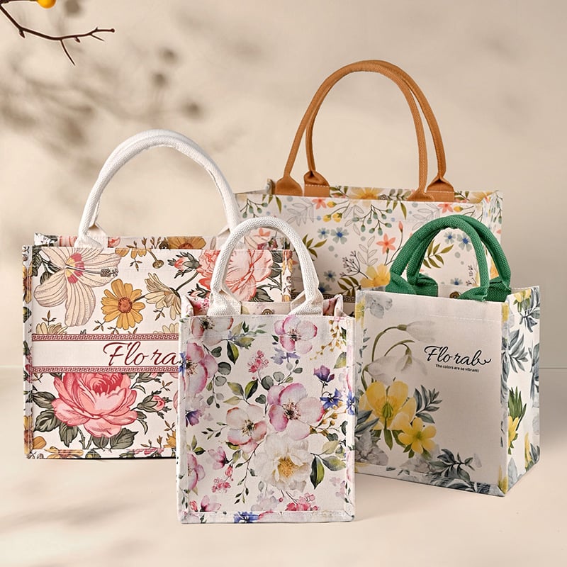 Geantă tote din pânză cu logo personalizat și imprimare