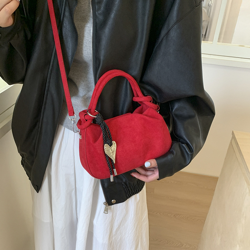 Ženska crossbody torbica od velura, retro, mala kvadratna torbica, proljeće 2026