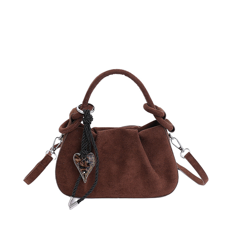 Ženska crossbody torbica od velura, retro, mala kvadratna torbica, proljeće 2026