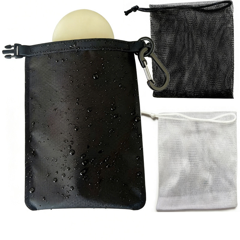 Sac de săpun impermeabil, uscare rapidă, din TPU nylon, cutie de săpun portabil pentru baie și drumeții în aer liber