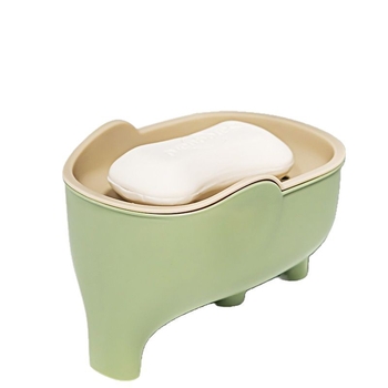Suport pentru săpun de baie cu design de elefant, drenaj pe blat