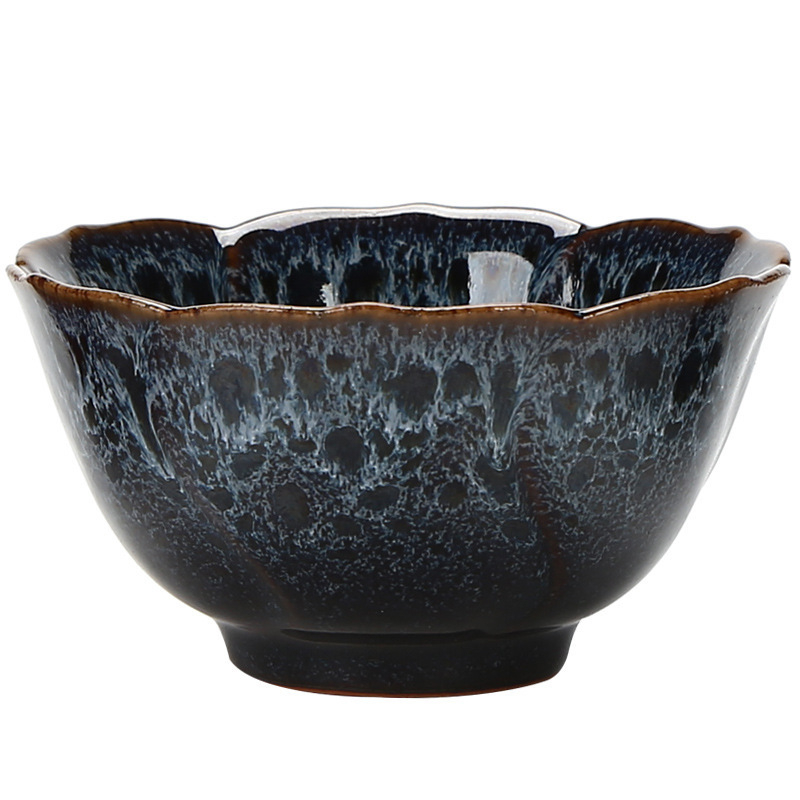 Ceașcă de ceai din ceramică, în stil chinezesc, cu glazură tradițională; porție unică