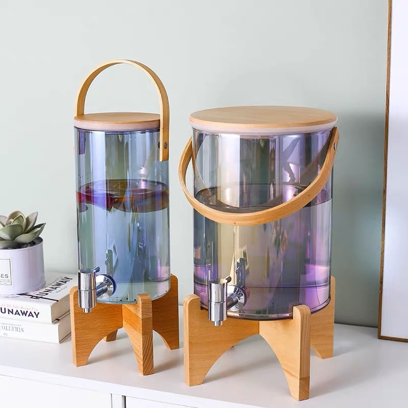Dispenser din sticlă pentru apă rece cu robinet, pentru sucuri și băuturi – rezistent la temperaturi înalte, anti-explozie, elegant pentru casă și restaurant