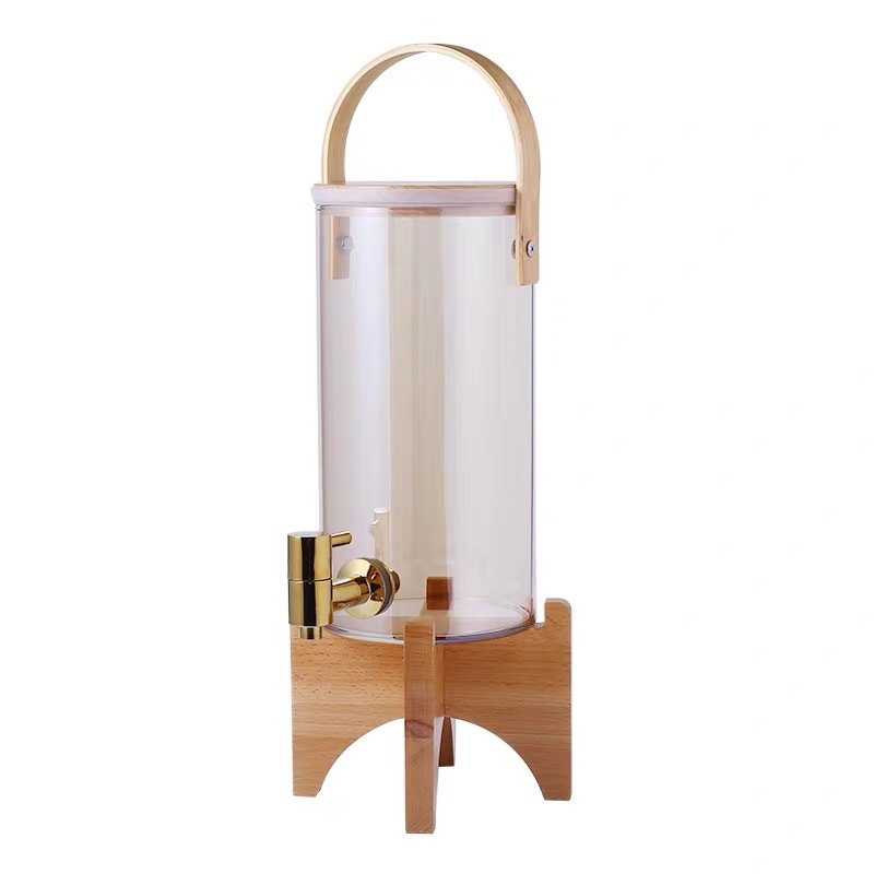 Dispenser din sticlă pentru apă rece cu robinet, pentru sucuri și băuturi – rezistent la temperaturi înalte, anti-explozie, elegant pentru casă și restaurant