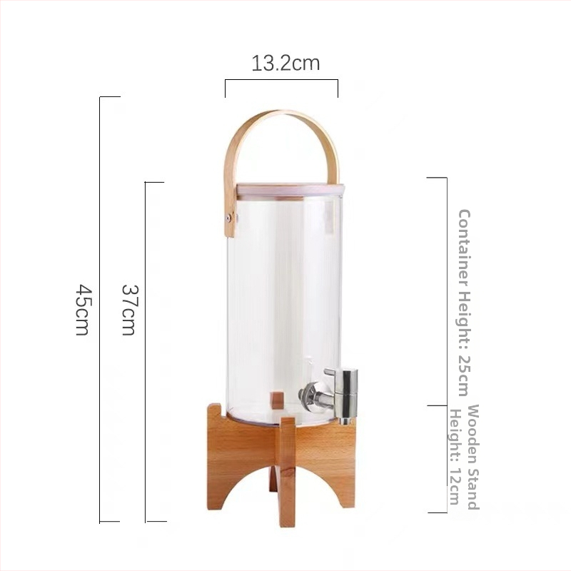 Dispenser din sticlă pentru apă rece cu robinet, pentru sucuri și băuturi – rezistent la temperaturi înalte, anti-explozie, elegant pentru casă și restaurant