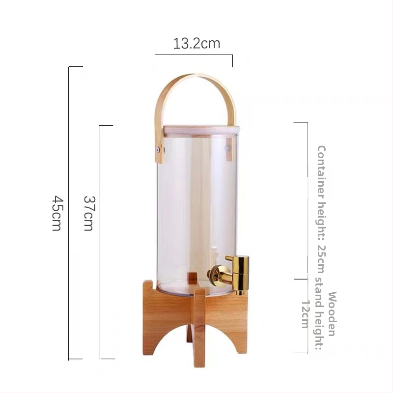 Dispenser din sticlă pentru apă rece cu robinet, pentru sucuri și băuturi – rezistent la temperaturi înalte, anti-explozie, elegant pentru casă și restaurant