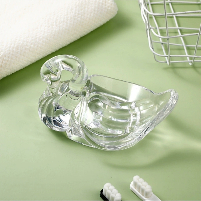 Cutie transparentă de săpun din acril pentru baie și raft de depozitare – compactă, elegantă, pentru uz casnic sau hotelier